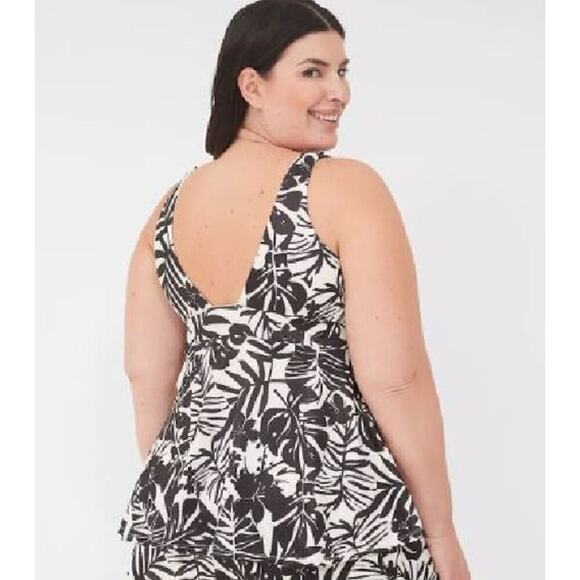 NEW Lane Bryant Sz 26 Lightly Lined No-Wire Palm Paradise Swimsuit Top Only NWOT - Picture 7 of 7